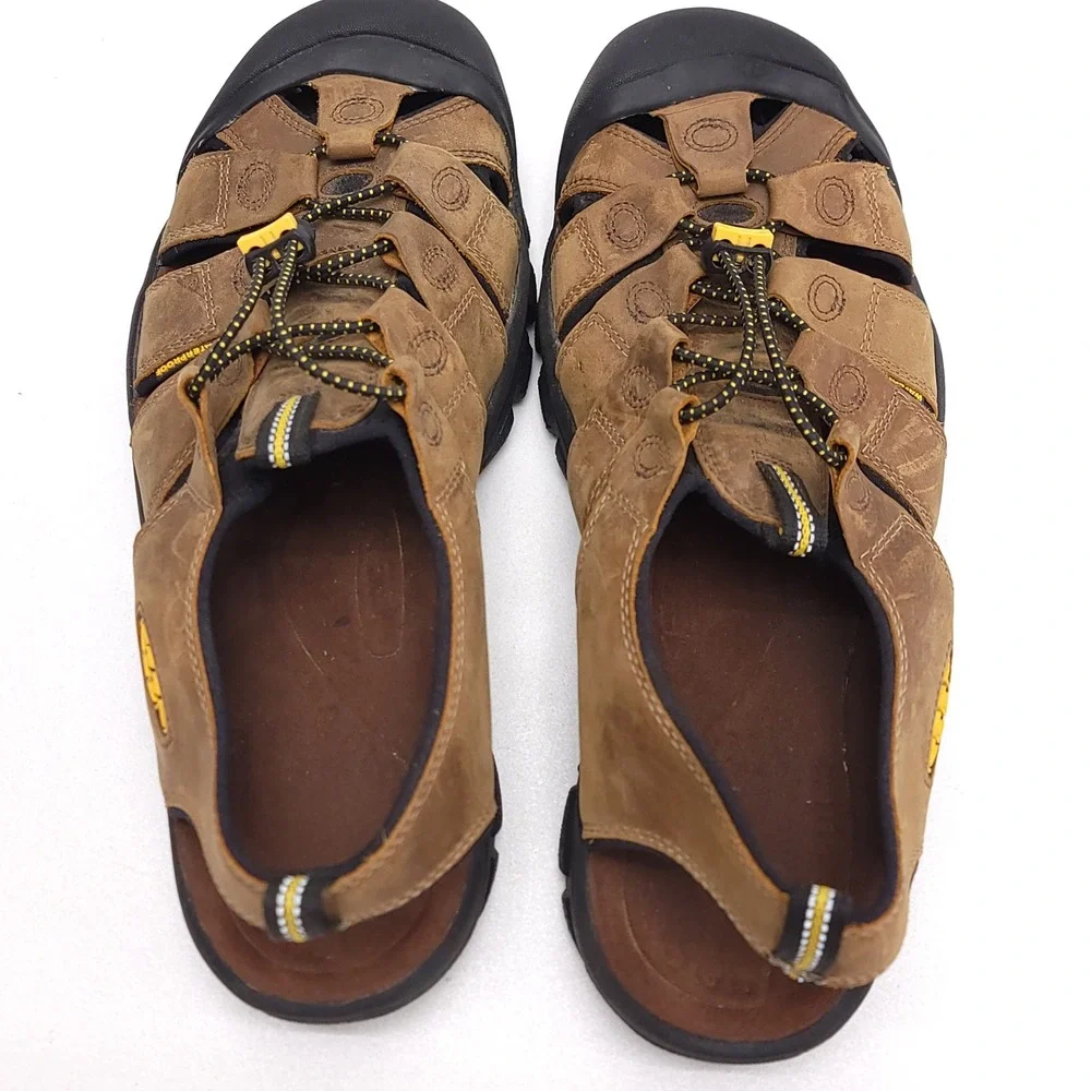 Keen Newport H2 Mens 11.5 Brown Leather Waterproof Hiking Sandals 1001870